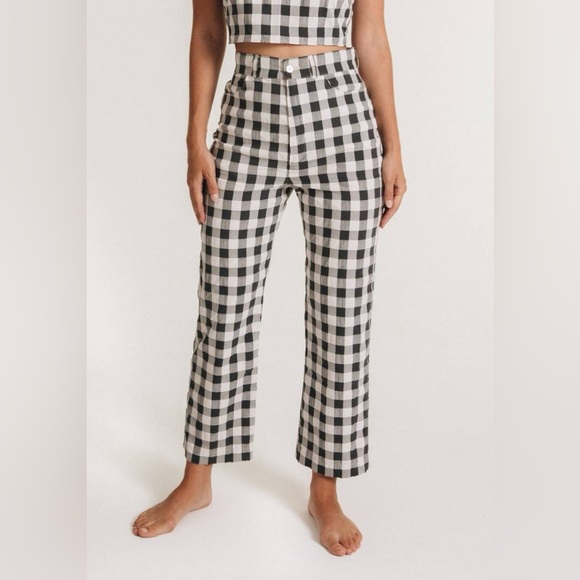 Aniela Parys Pants - Aniela Parys L Enoke Checkered Trouser Pants